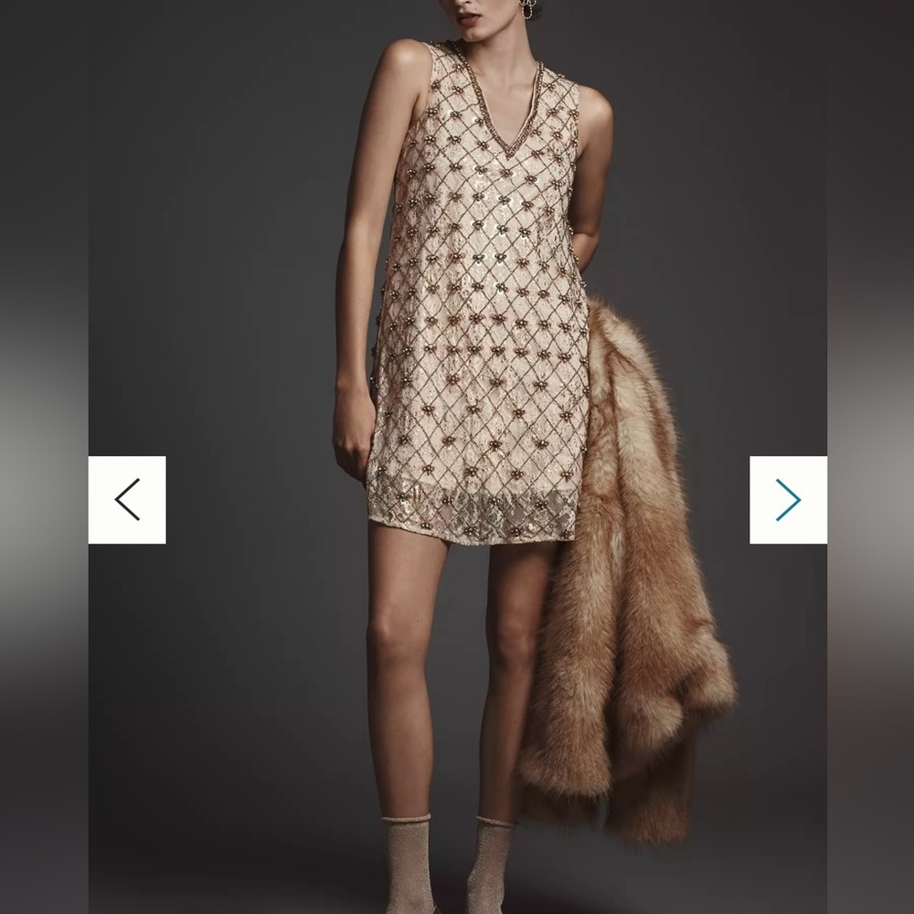 Let Me Be Crystal-Embellished Mini Shift Dress